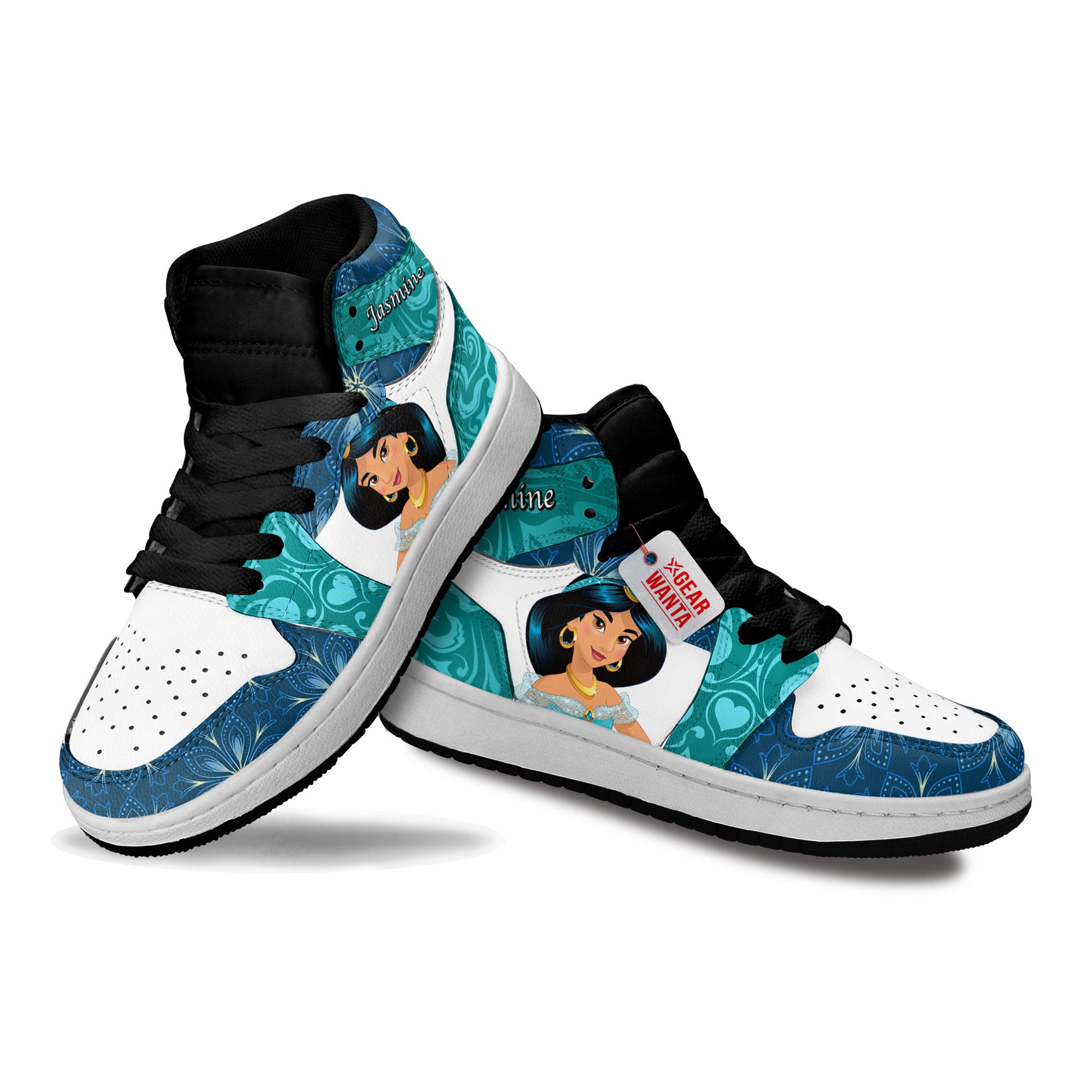 Princess Jasmine Personalized Kid J1s Sneakers Collection - Gearwanta.com