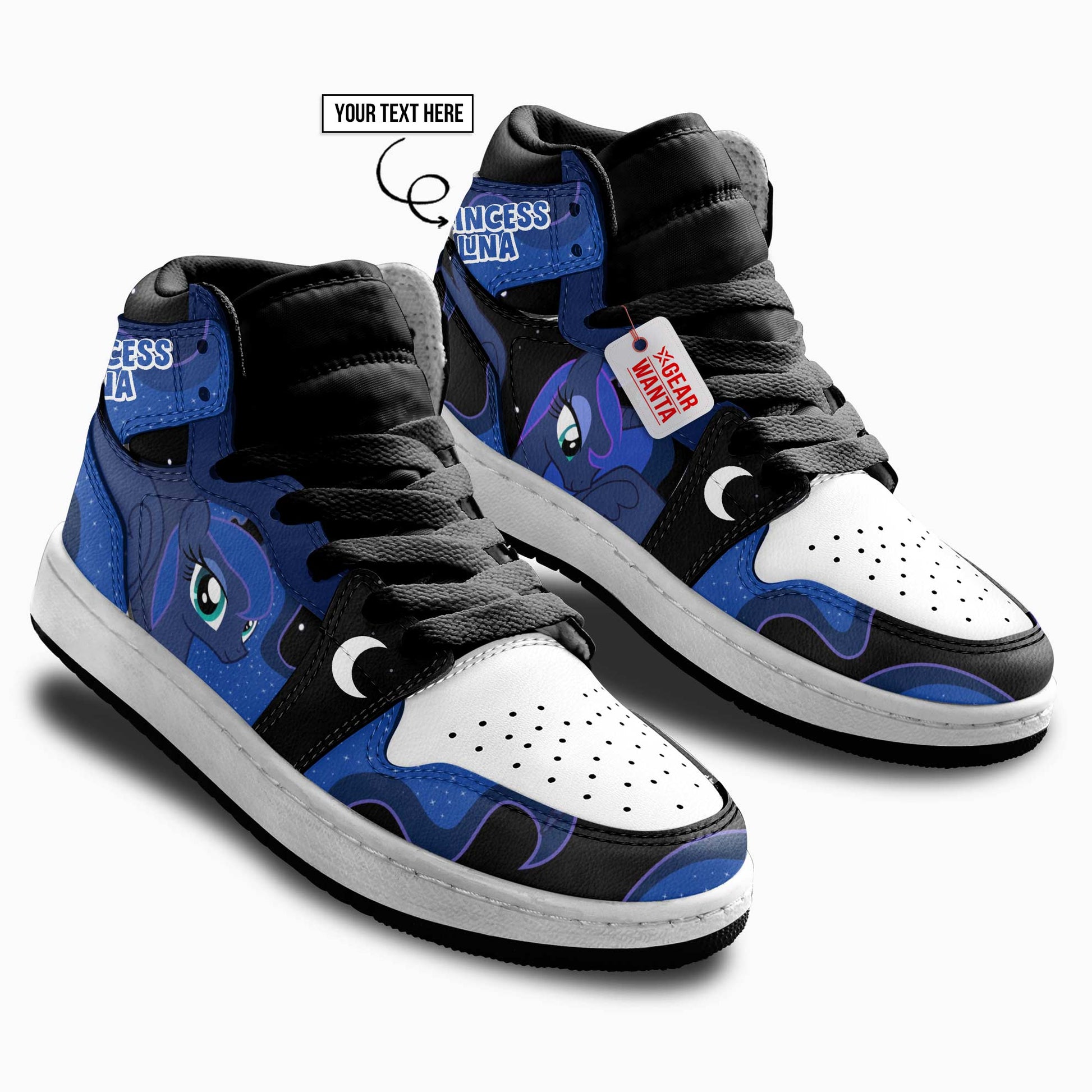 Princess Luna Kid J1s Sneakers Personalized Cartoon Collection - Gearwanta.com
