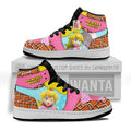 Princess Peach Kid J1s Sneakers Personalized Cartoon Collection - Gearwanta.com
