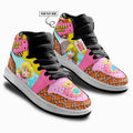 Princess Peach Kid J1s Sneakers Personalized Cartoon Collection - Gearwanta.com