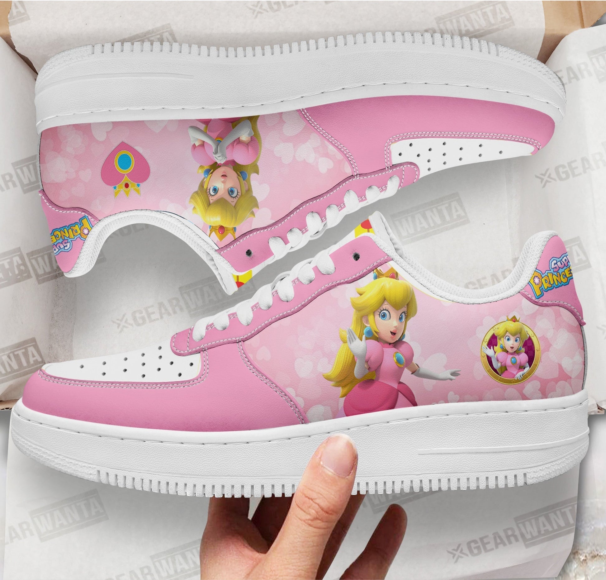 Princess Peach Super Mario Air Sneakers Custom For Gamer Shoes-Gear Wanta