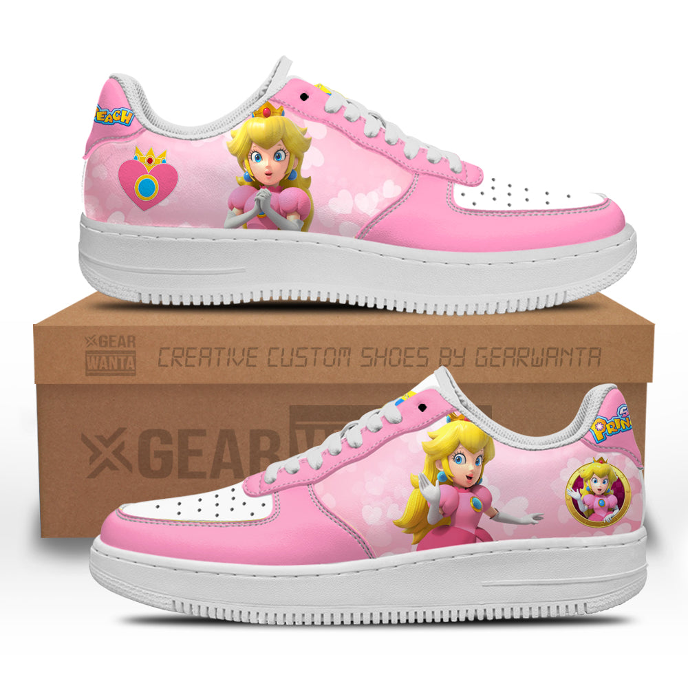 Princess Peach Super Mario Air Sneakers Custom For Gamer Shoes-Gear Wanta