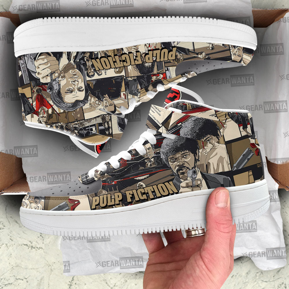 Pulp Fiction Air Mid Shoes Custom Sneakers-Gear Wanta