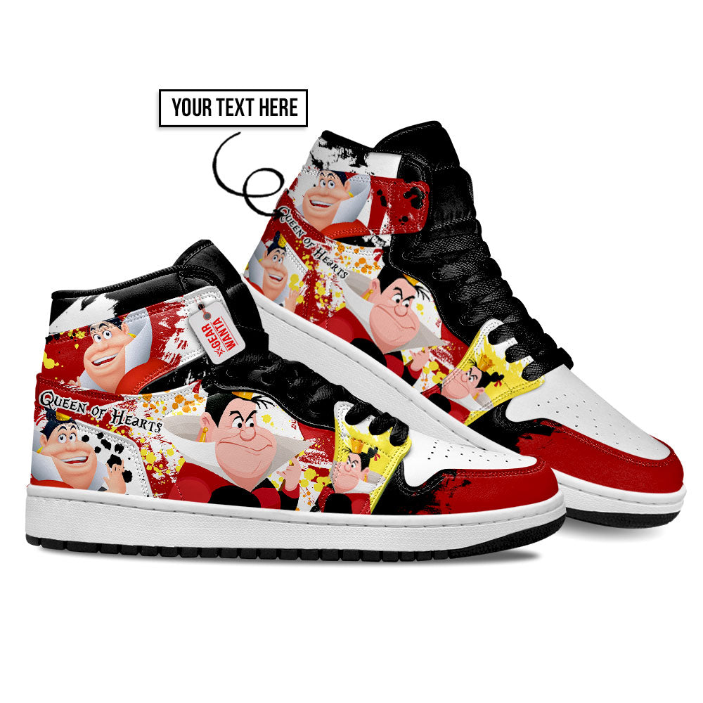 Queen of Hearts J1 Shoes Custom For Fans- gearwanta.com