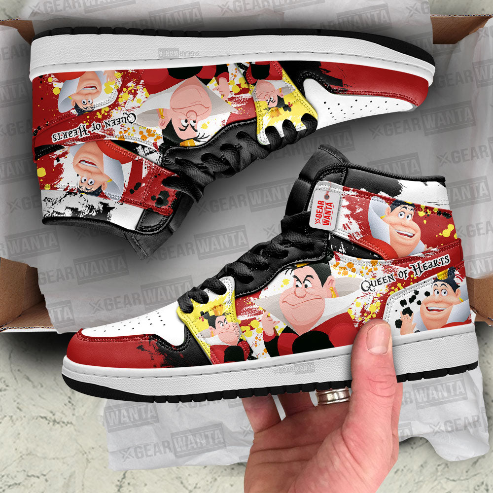 Queen of Hearts J1 Shoes Custom For Fans- gearwanta.com