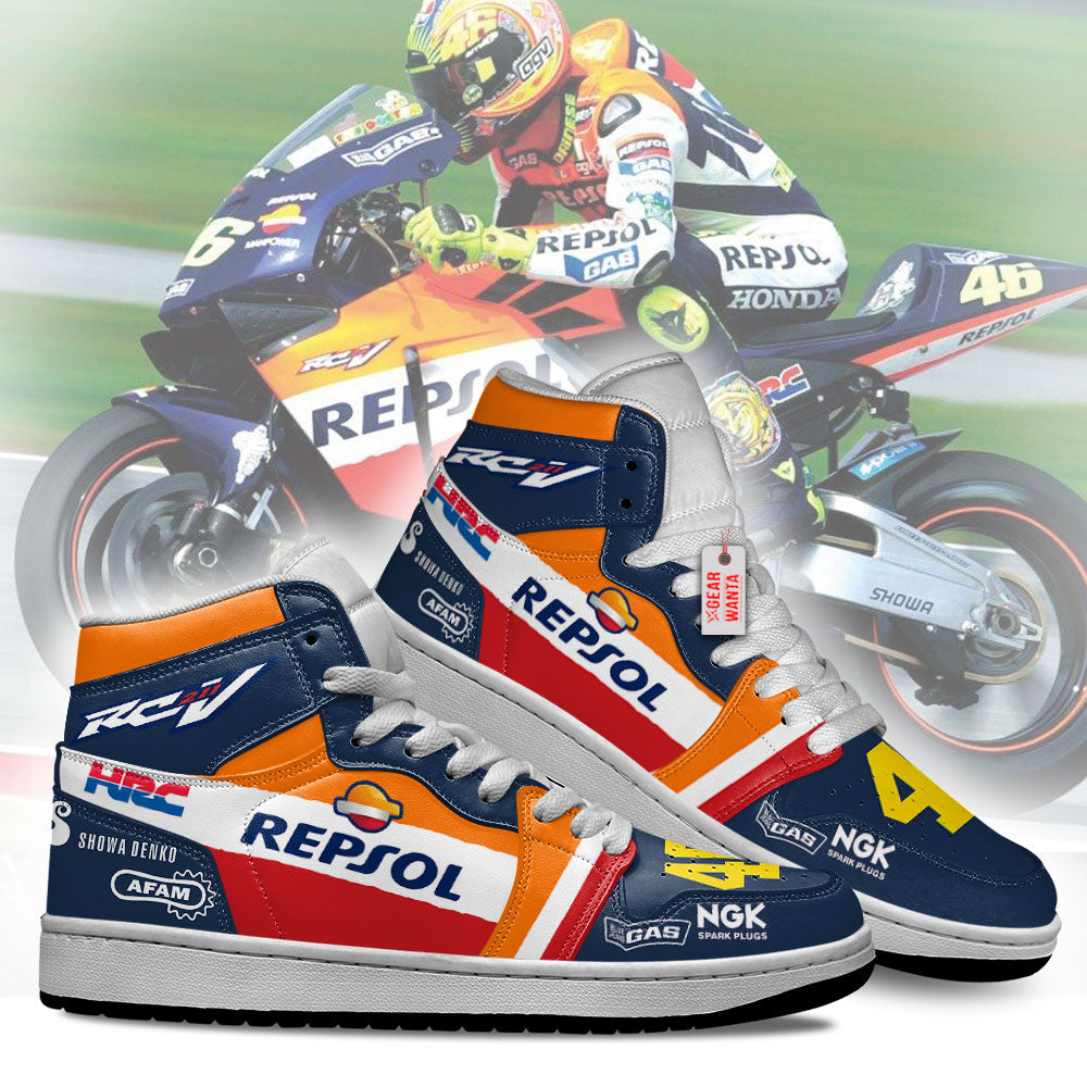 RC211V Moto Custom J1 Shoes Custom Sneakers For Fans TT07-Gear Wanta