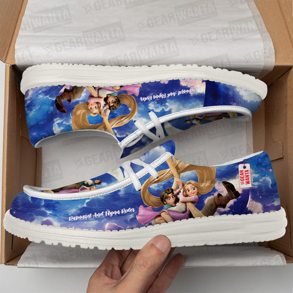 Rapunzel And Flynn Rider Canvas Loafer Shoes Vanlentine's Gifts Idea-gearwanta.com