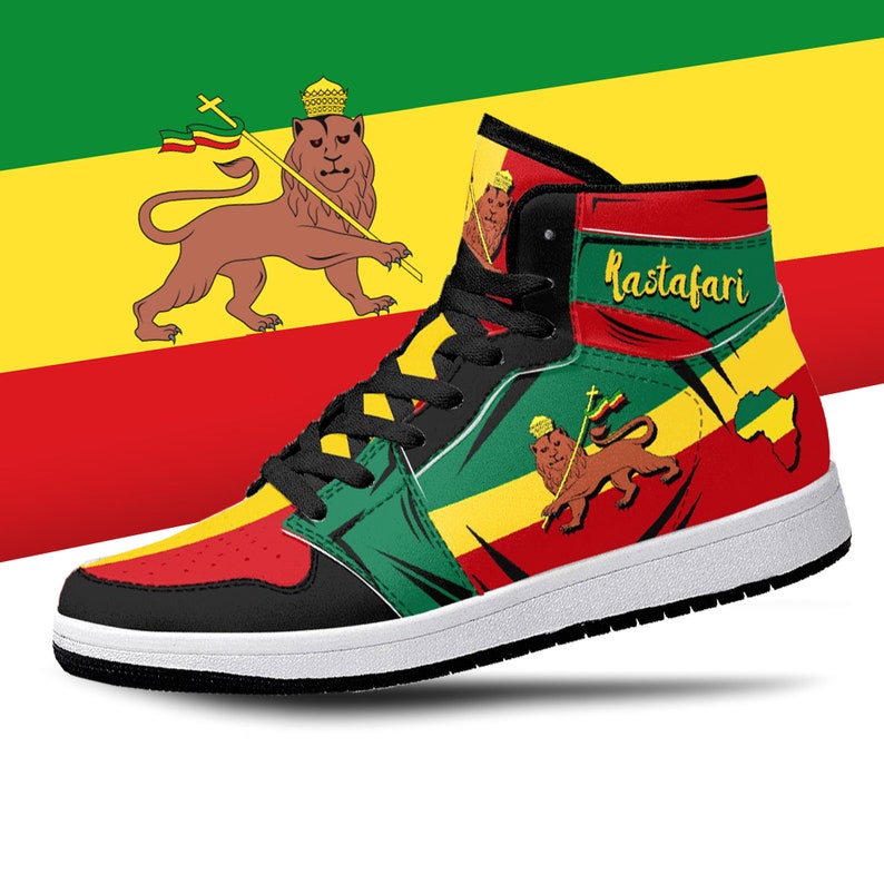 Rastafari Lion Of Judah JD1 High Top Shoes 