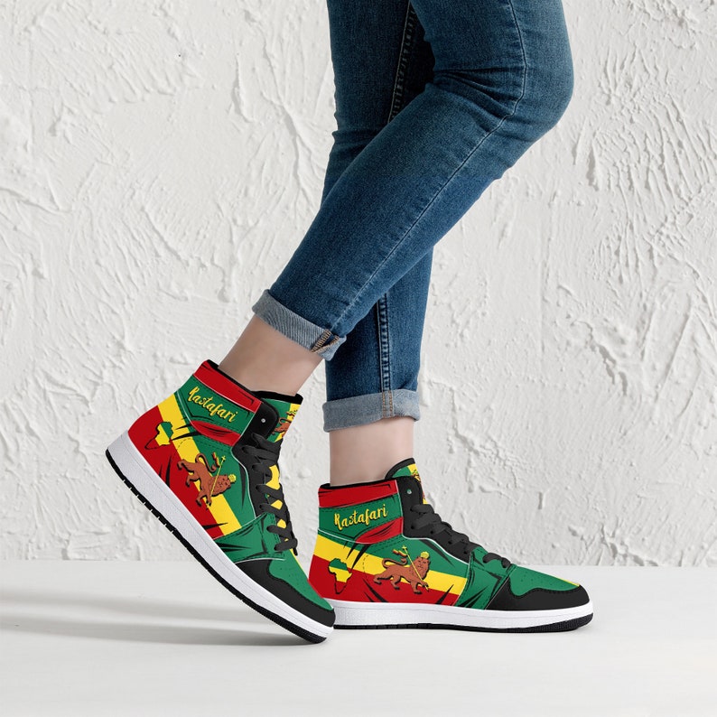 Rastafari Lion Of Judah JD1 High Top Shoes 