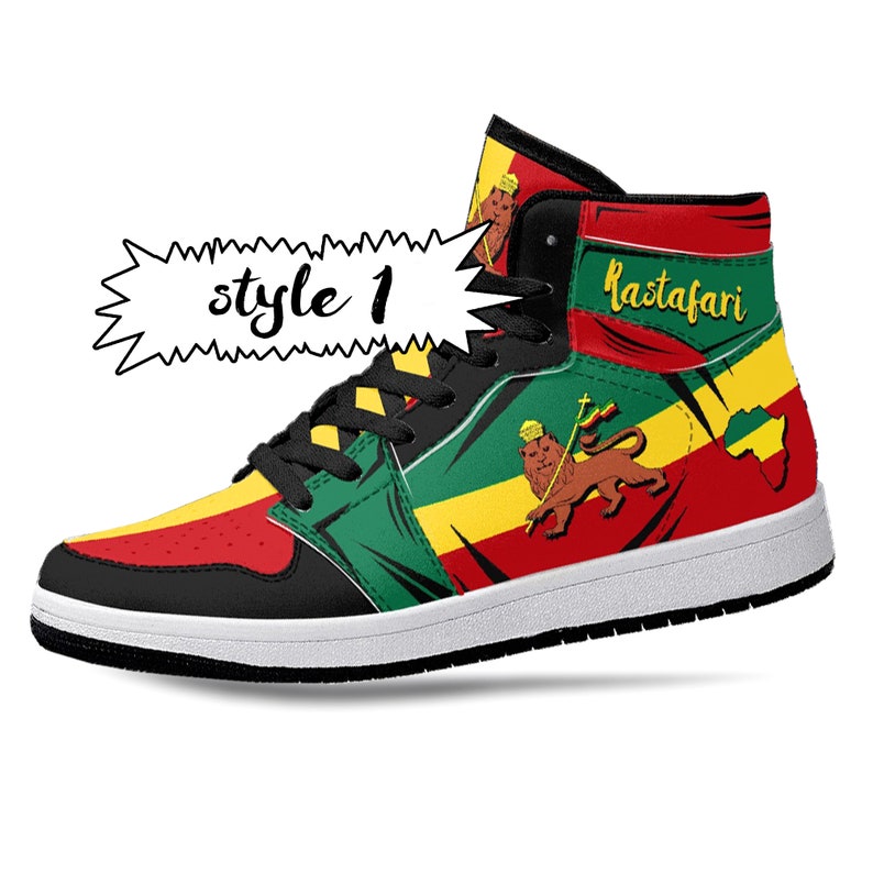 Rastafari Lion Of Judah JD1 High Top Shoes 