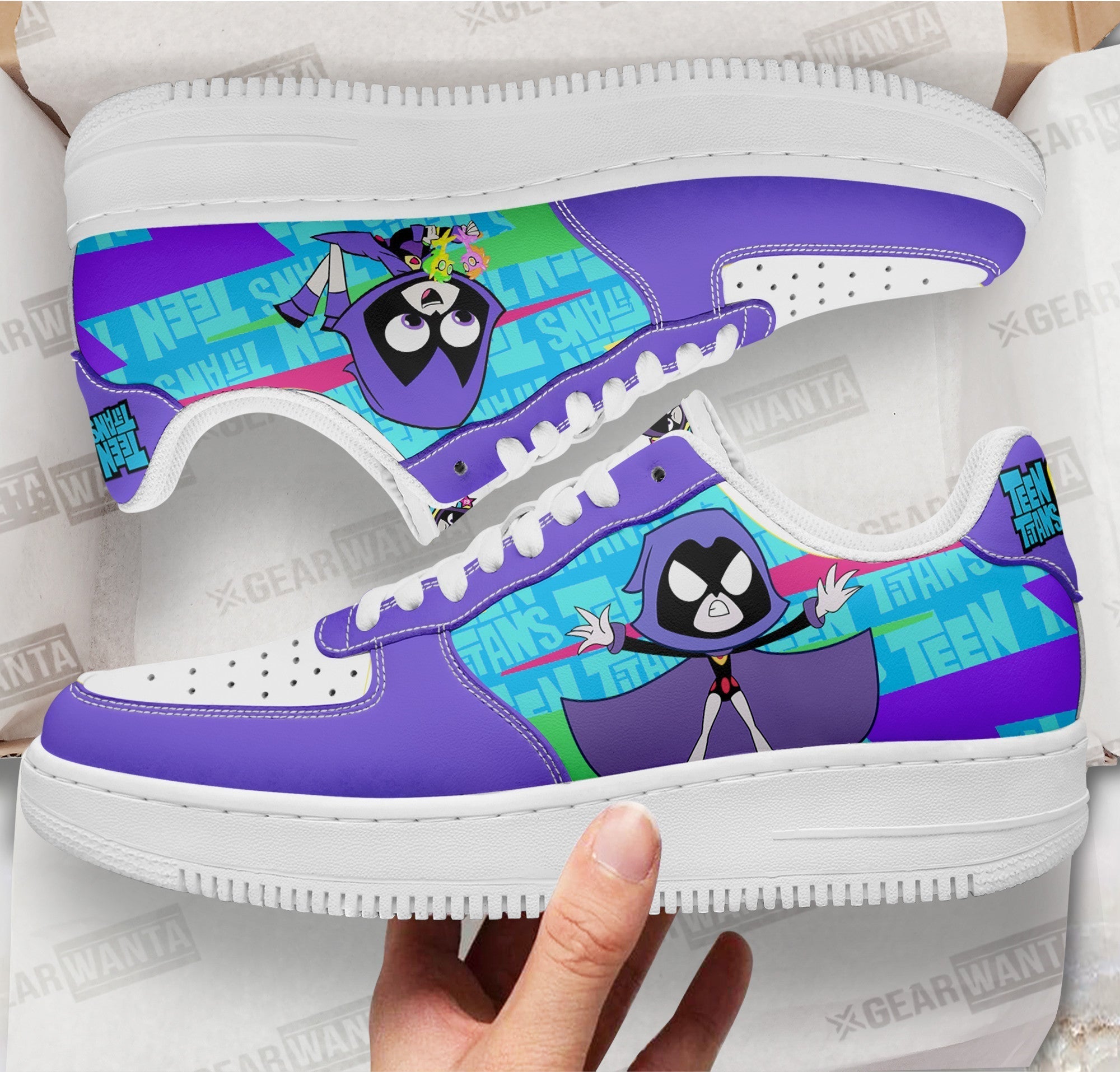 Raven Air Sneakers Custom Teen Titan Go Cartoon Shoes-Gear Wanta