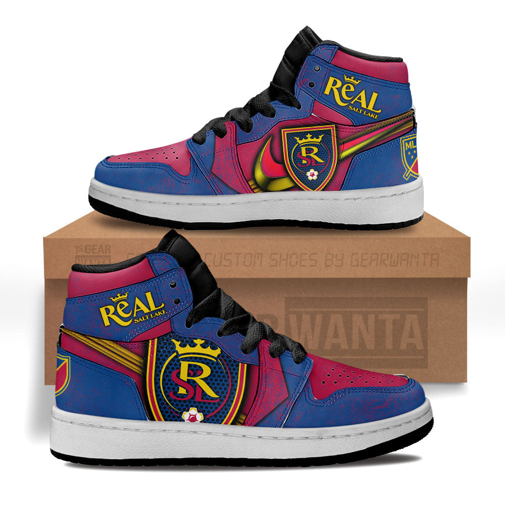 Real Salt Lake Kid J1 Sneakers Custom Shoes For Kids-Gear Wanta