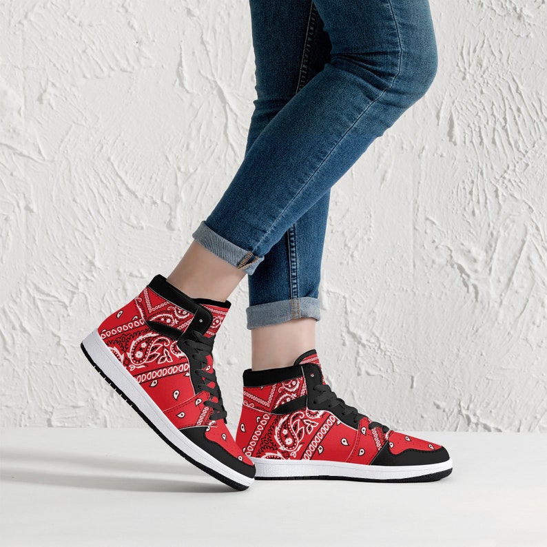 Red Bandana JD1 High Top Shoes 