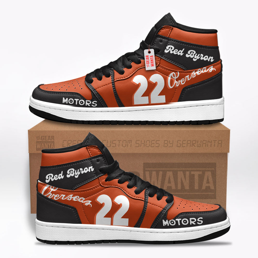 Red Byron #22 Car Race J1 Shoes Custom Sneakers For Fans TT07-Gear Wanta