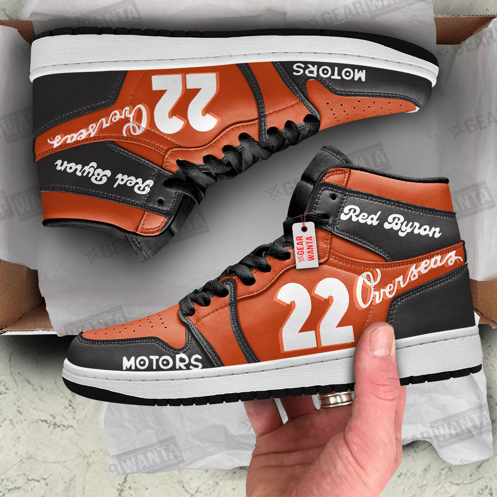 Red Byron #22 Car Race J1 Shoes Custom Sneakers For Fans TT07-Gear Wanta