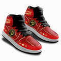 Red Ninja Ranger Mighty Morphin Kid Sneakers Custom For Kids-Gear Wanta