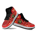 Red Ninja Ranger Mighty Morphin Kid Sneakers Custom For Kids-Gear Wanta