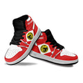 Red Ranger Mighty Morphin Kid Sneakers Custom For Kids-Gear Wanta