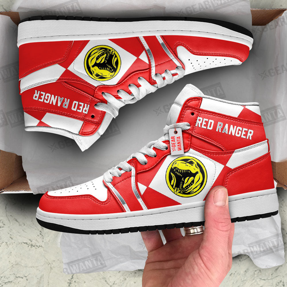 Red Ranger Mighty Morphin Power Rangers J1 Shoes Custom Sneakers TT12-Gear Wanta