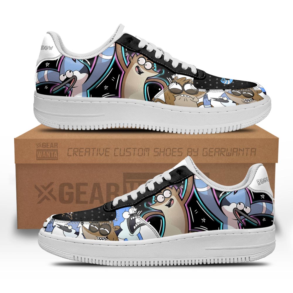 Regular Show Mordecai and Rigby Air Sneakers Custom Shoes-Gear Wanta