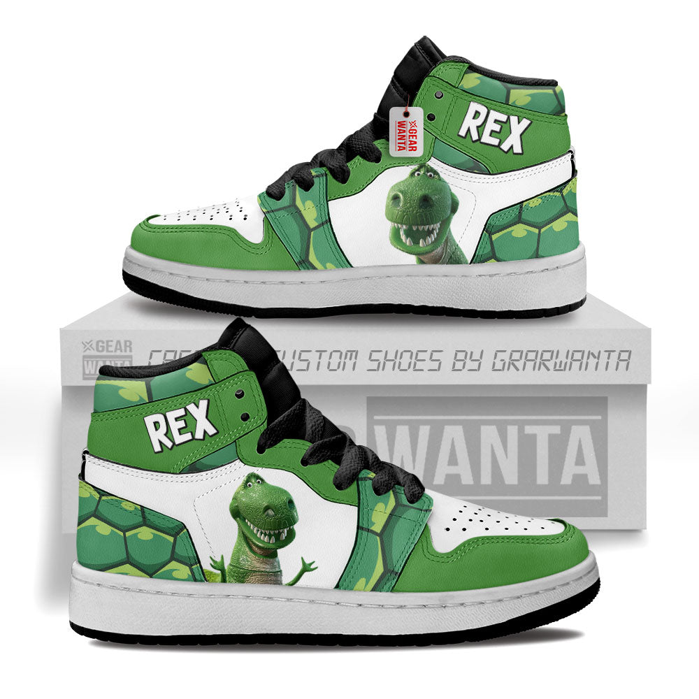 Rex Kid J1s Sneakers Personalized Cartoon Collection - Gearwanta.com