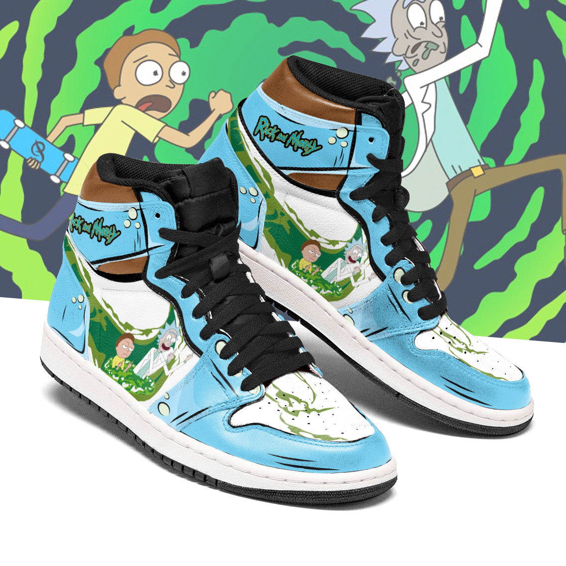Rick And Morty AJ1s Sneakers Just Rick It Custom BRB02-Gear Wanta