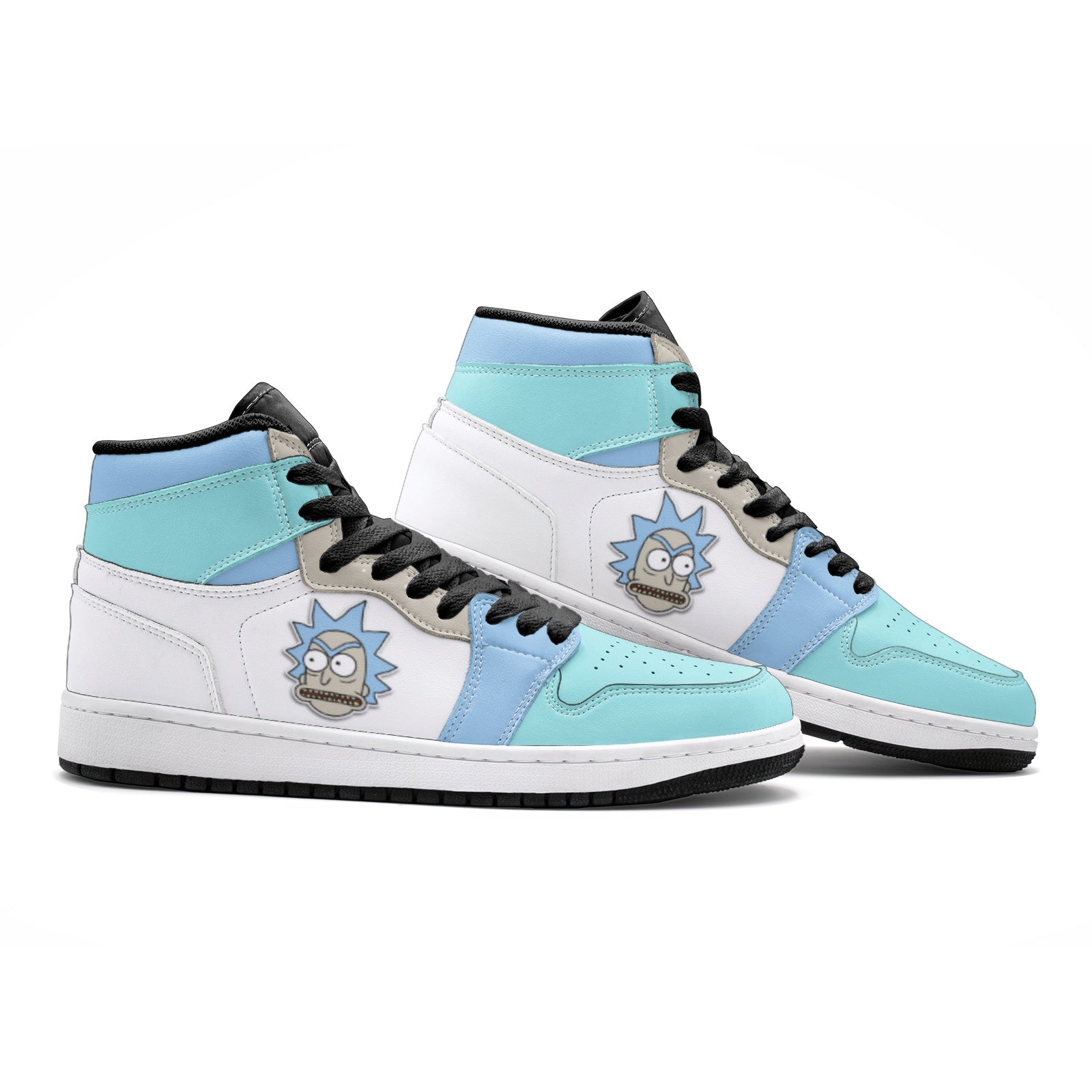 Rick Sanchez AJ1s Sneakers Angry Face Custom For Fans BRB02-Gear Wanta