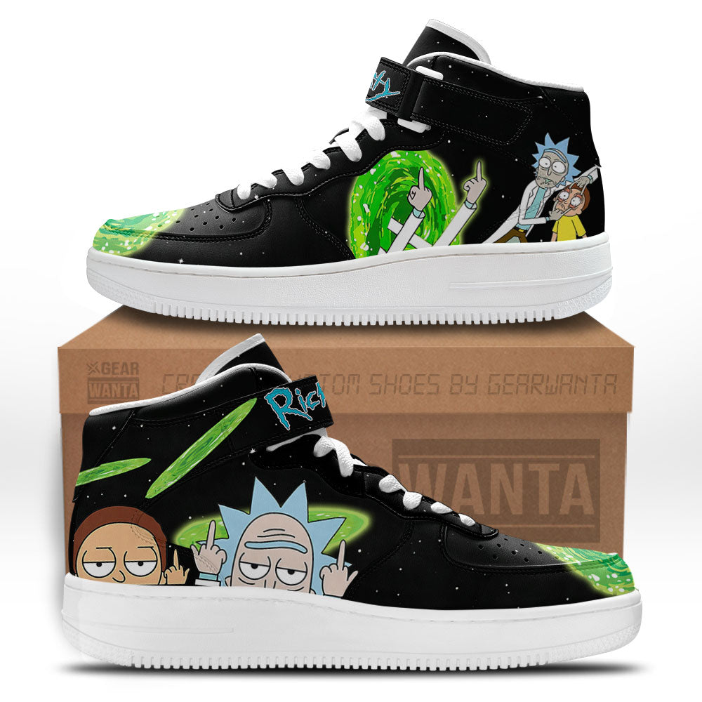 Rick and Morty Custom Air Mid Shoes For Fans-Gear Wanta