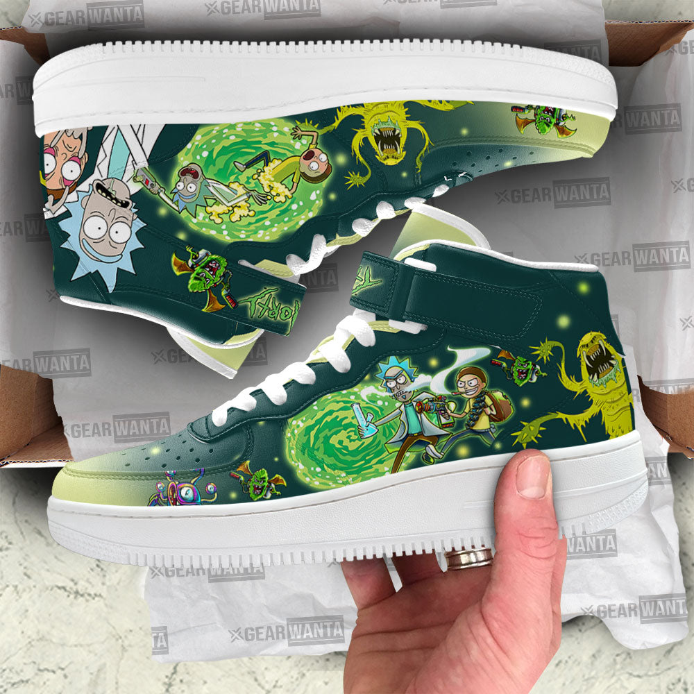 Rick and Morty Air Mid Shoes Custom Sneakers For Fans-Gear Wanta