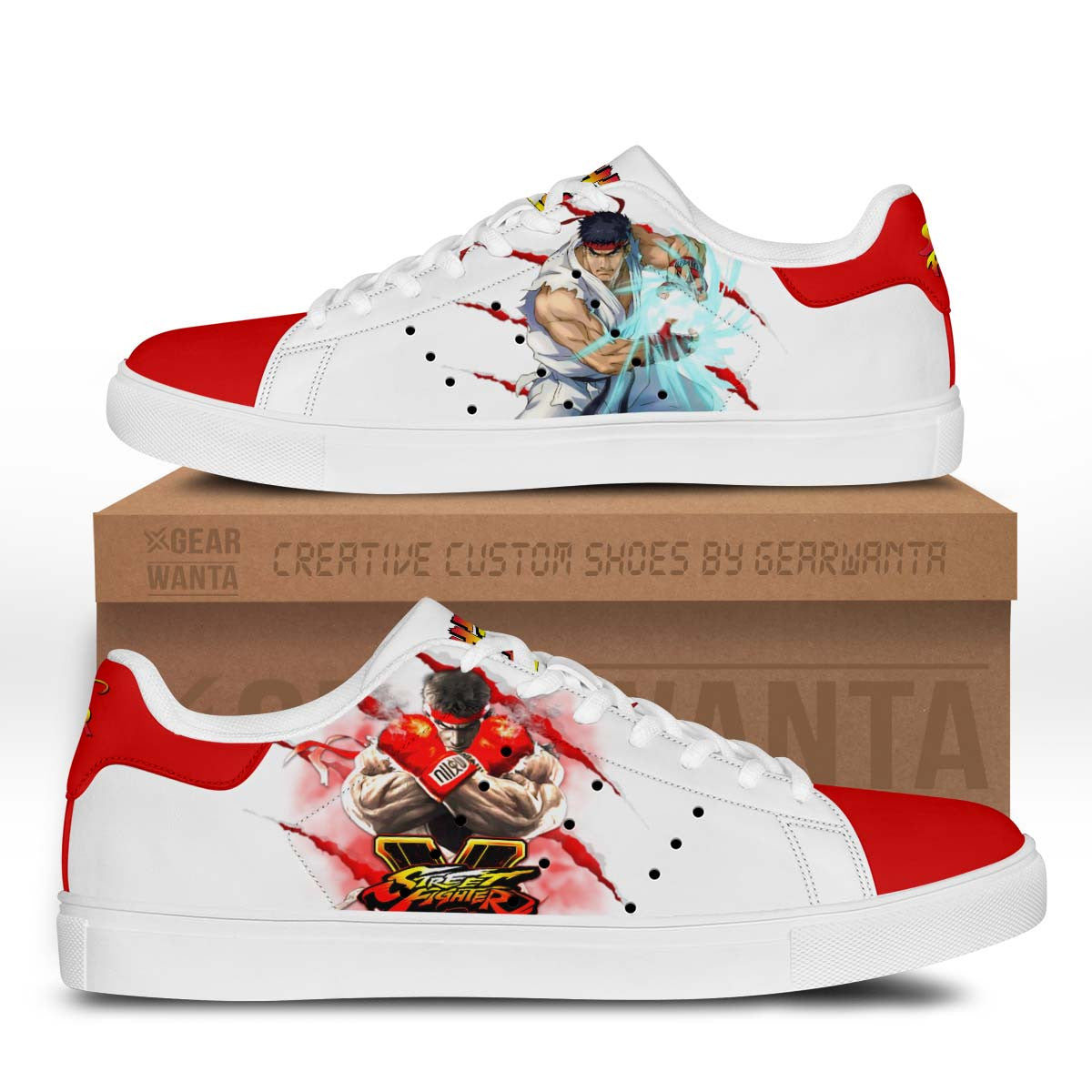 Ryu Stan Shoes Custom Street Fighter Game Shoes-Gear Wanta