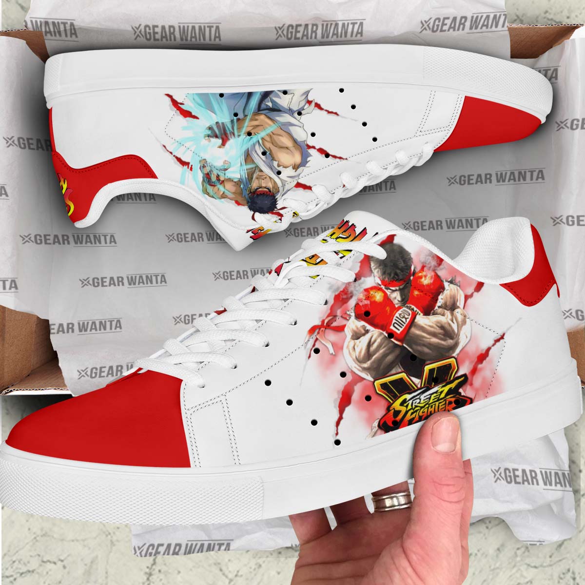 Ryu Stan Shoes Custom Street Fighter Game Shoes-Gear Wanta