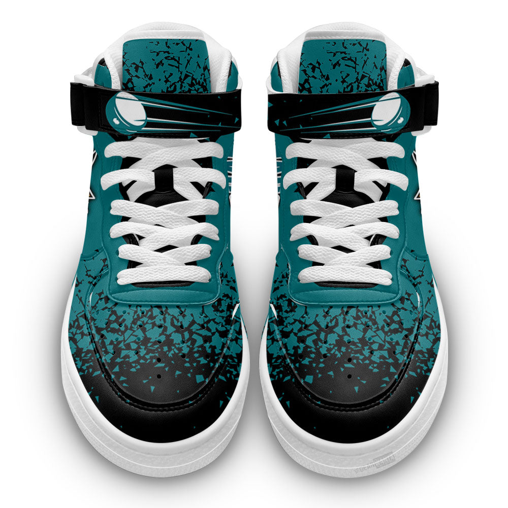 SJ Sharks Air Mid Shoes Custom Hockey Sneakers Fans-Gear Wanta