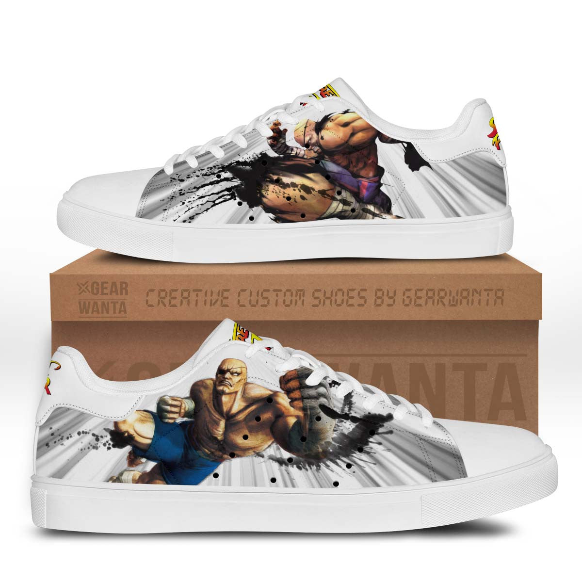 Sagat Stan Shoes Custom Street Fighter Game Shoes-Gear Wanta