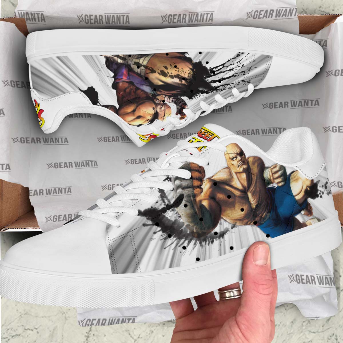 Sagat Stan Shoes Custom Street Fighter Game Shoes-Gear Wanta