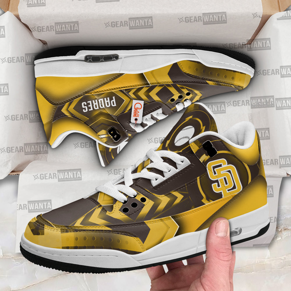 San Diego Padres J3 Sneakers Custom Shoes-Gear Wanta