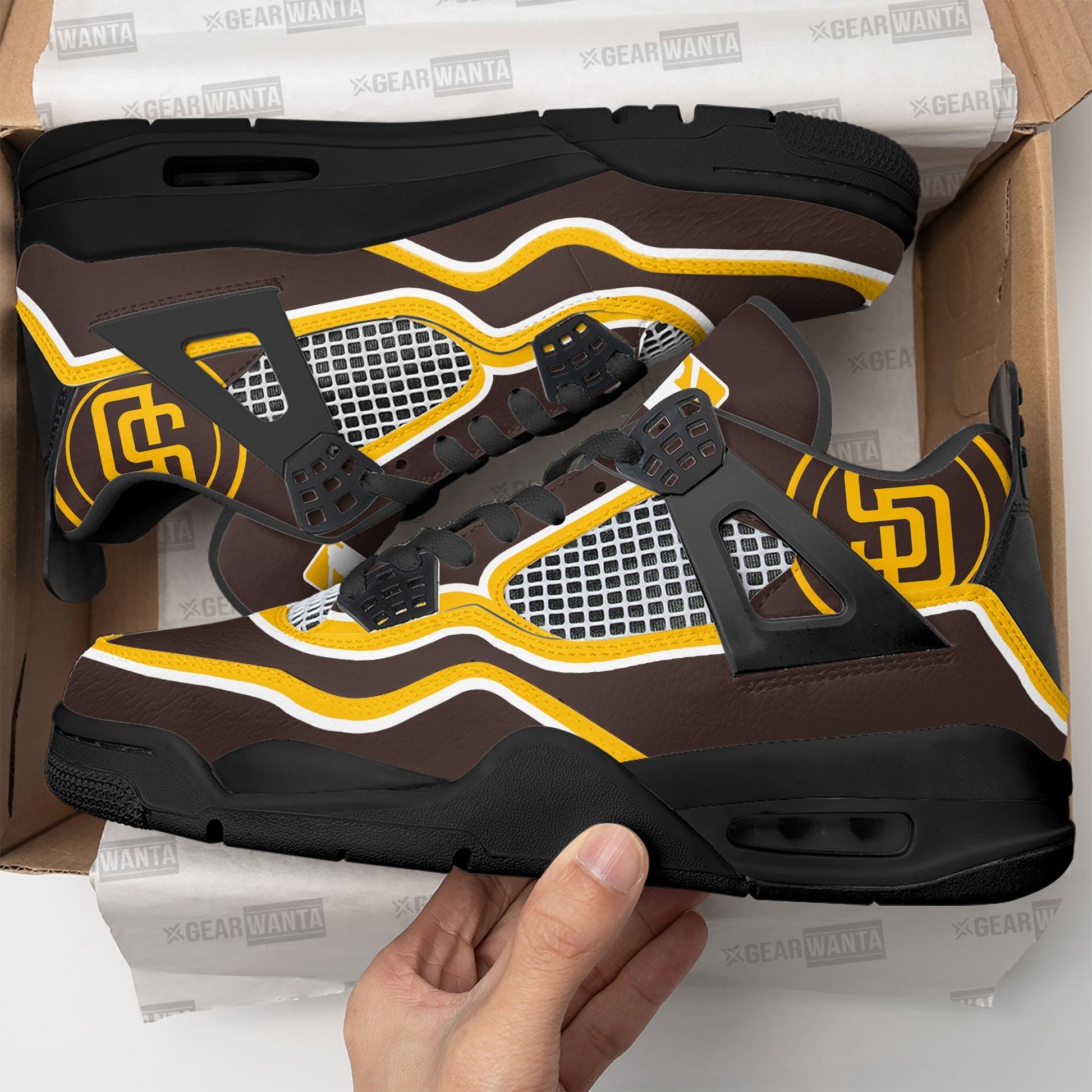 San Diego Padres Aj4 Sneakers Custom Shoes-Gear Wanta