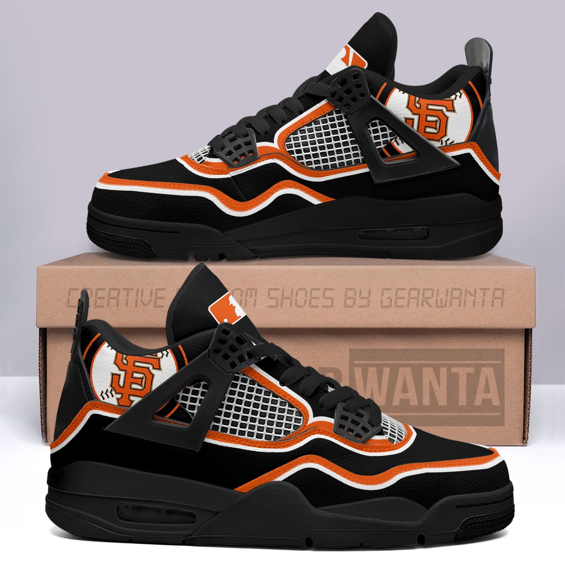 San Francisco Giants Aj4 Sneakers Custom Shoes-Gear Wanta