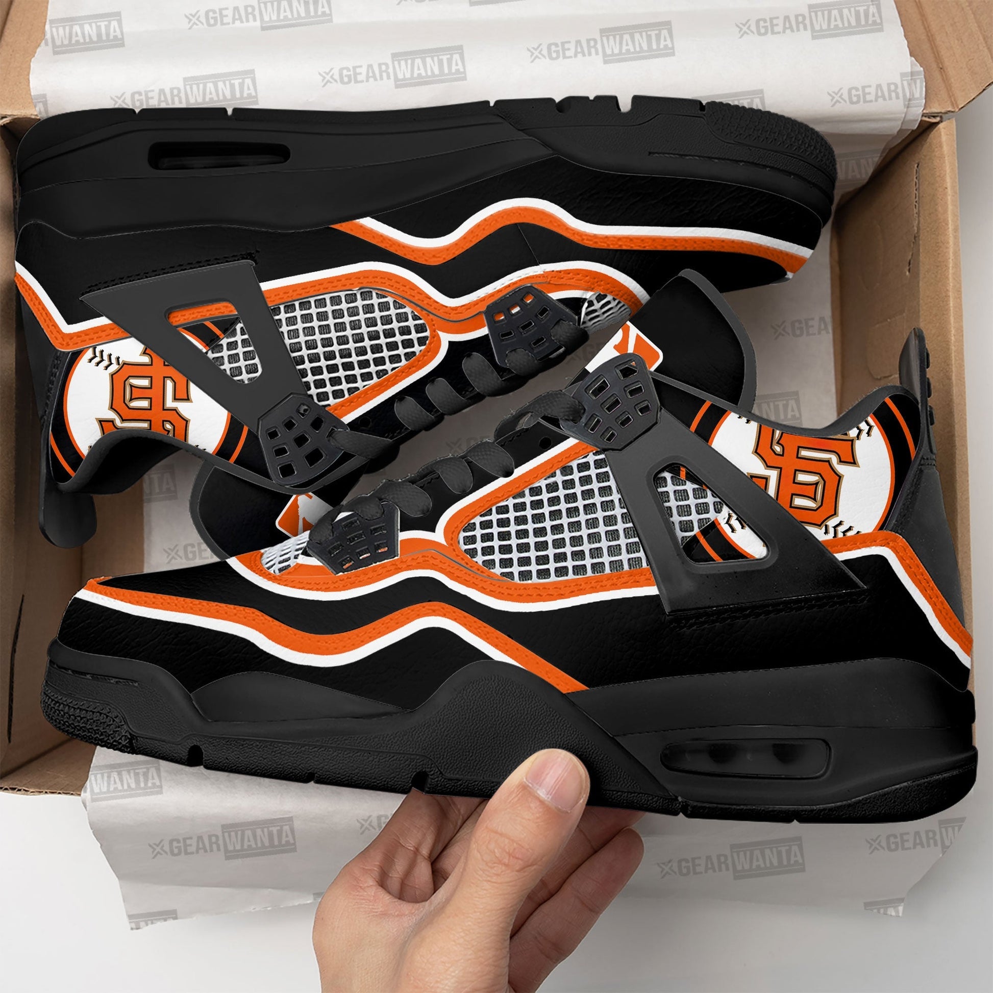 San Francisco Giants Aj4 Sneakers Custom Shoes-Gear Wanta