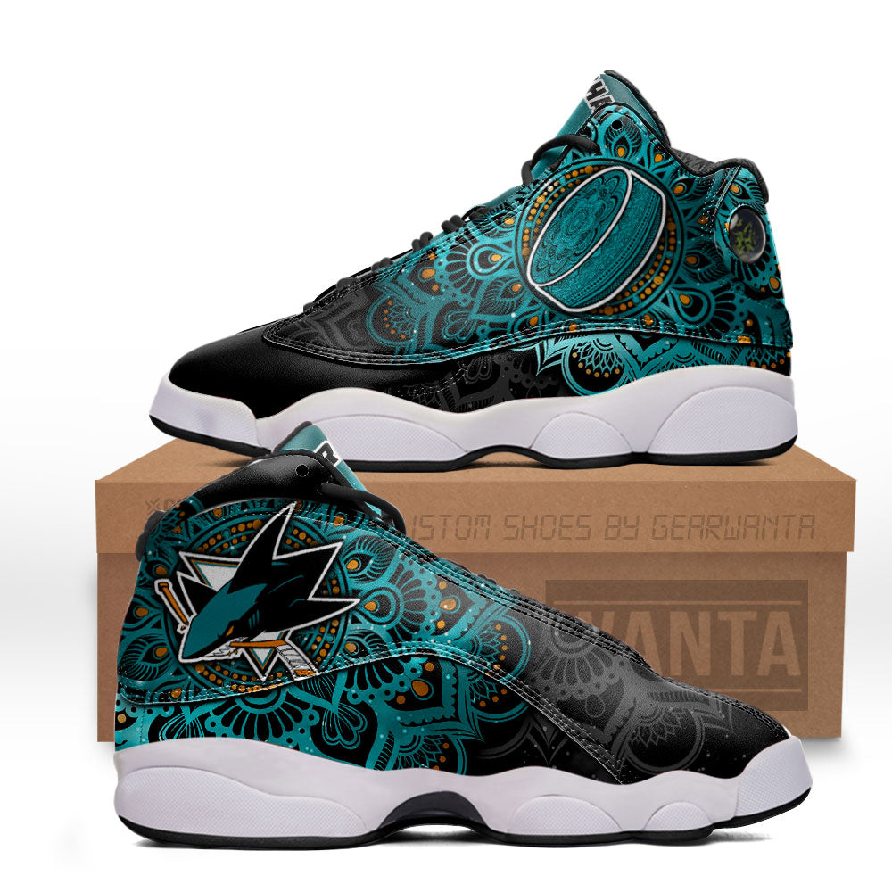 San Jose Sharks J13 Sneakers Custom Shoes-Gear Wanta