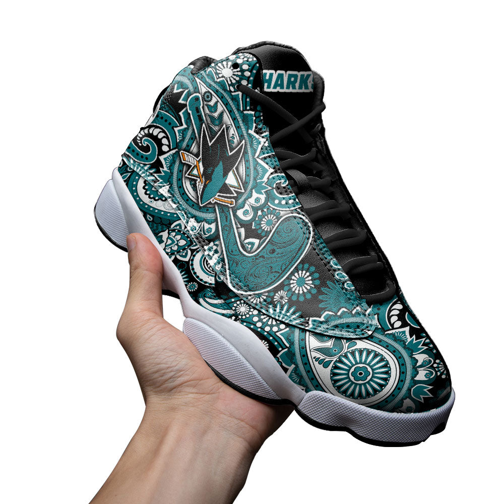 San Jose Sharks J13 Sneakers Custom Shoes-Gear Wanta