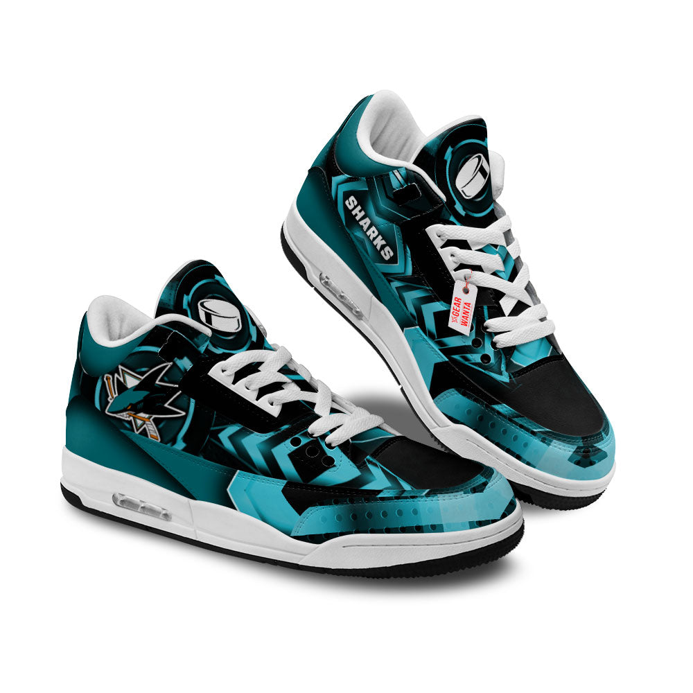 San Jose Sharks J3 Sneakers Custom Shoes-Gear Wanta
