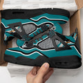 San Jose Sharks Aj4 Sneakers Custom Shoes-Gear Wanta
