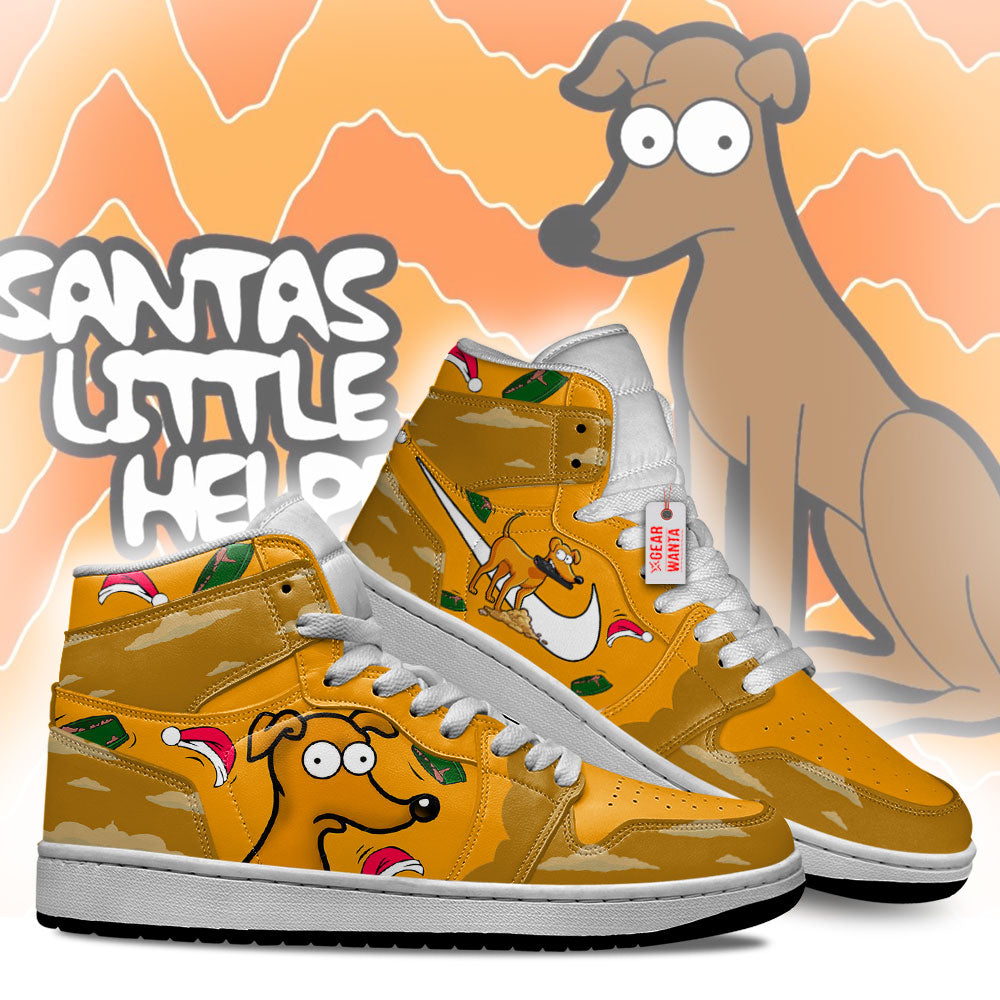 Santa's Little Helper The Simpson J1 Shoes Custom For Fans TT26-Gear Wanta