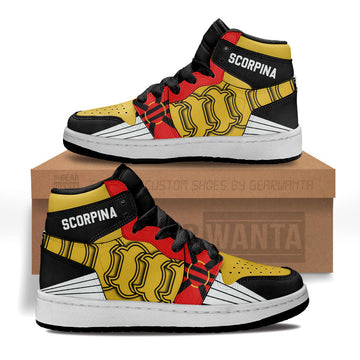 Scorpina Mighty Morphin Kid Sneakers Custom For Kids-Gear Wanta