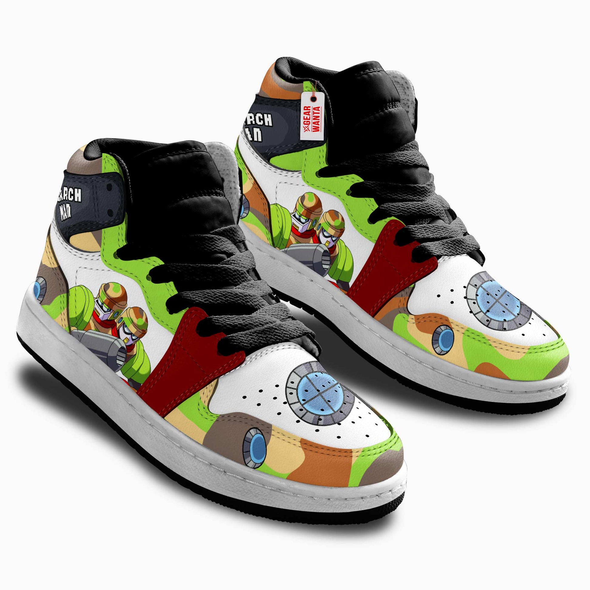Search Man Mega Man Kid Sneakers Custom For Kids-Gear Wanta