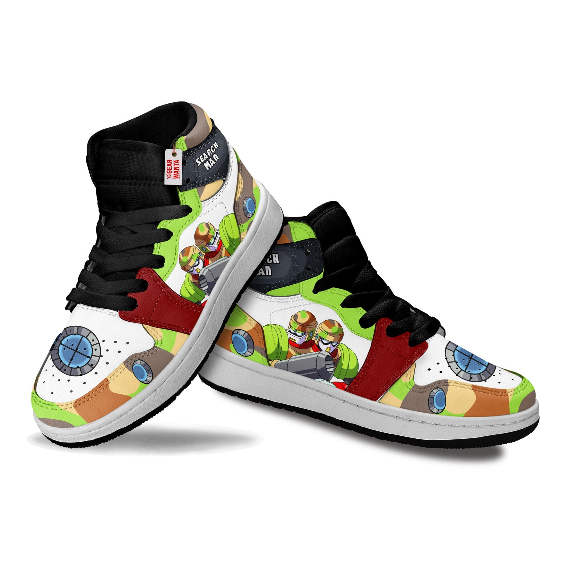 Search Man Mega Man Kid Sneakers Custom For Kids-Gear Wanta