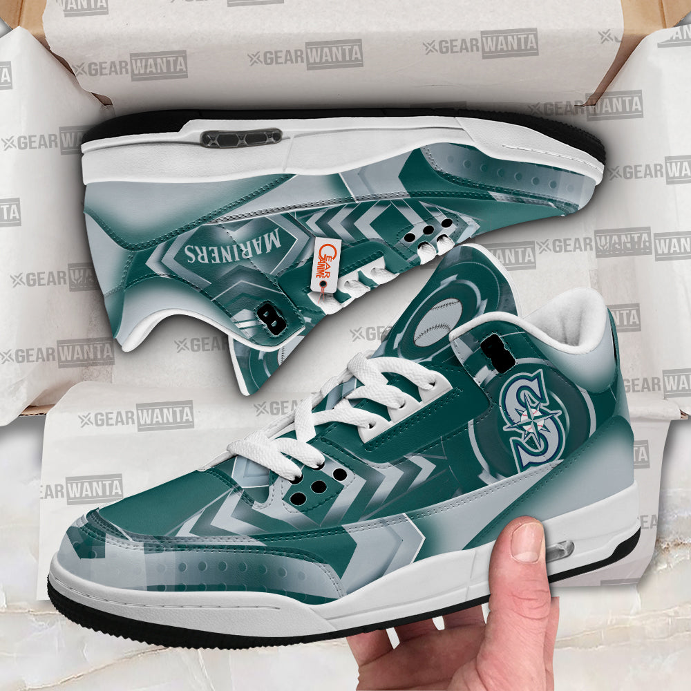 Seattle Mariners J3 Sneakers Custom Shoes-Gear Wanta