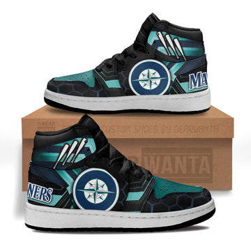 Seattle Mariners Kid Sneakers Custom-Gear Wanta