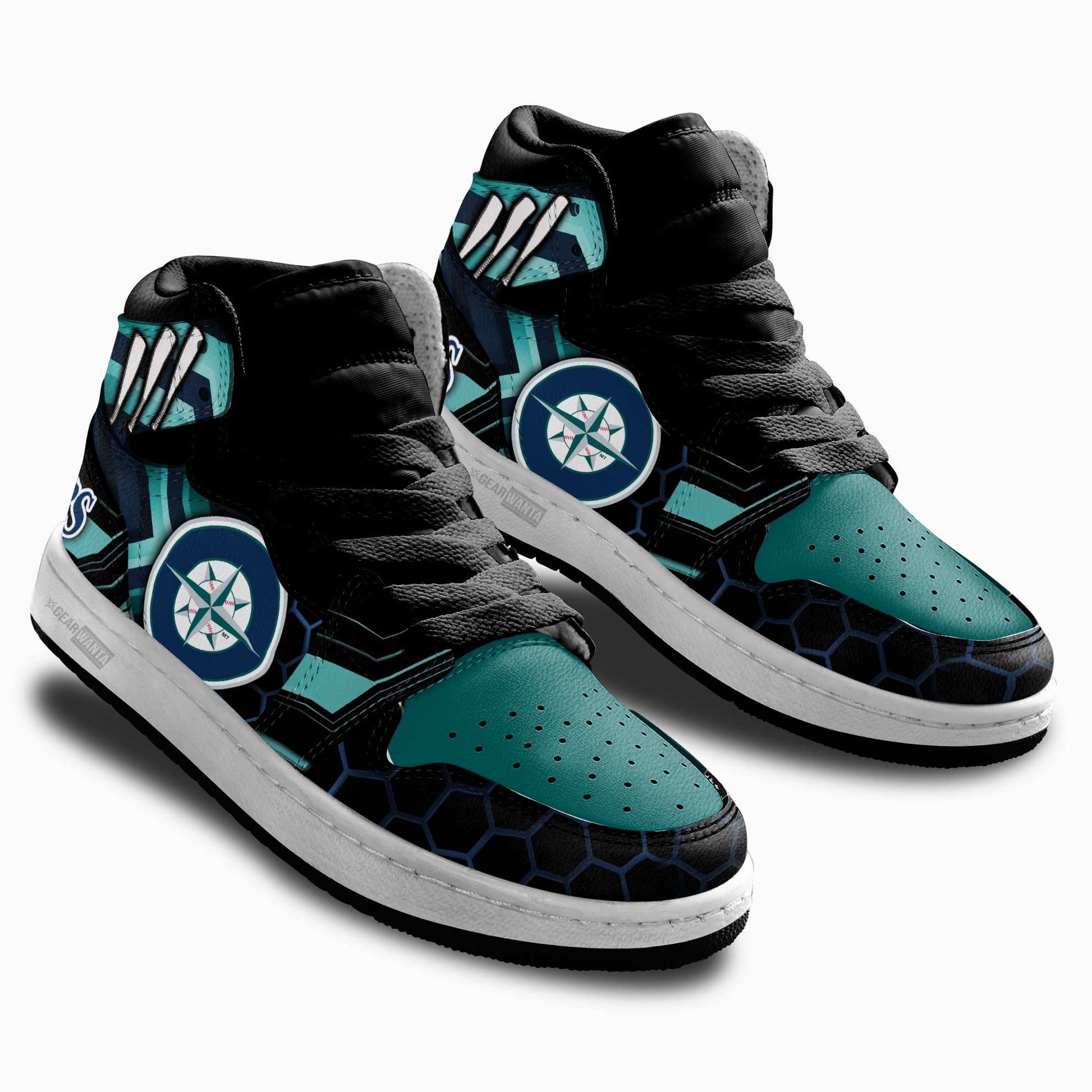 Seattle Mariners Kid Sneakers Custom-Gear Wanta