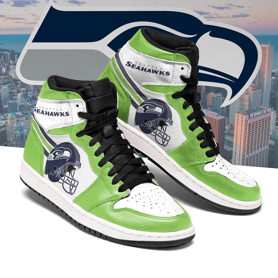 Seattle Seahawks Custom Teams Shoes J1 Sneakers-Gear Wanta